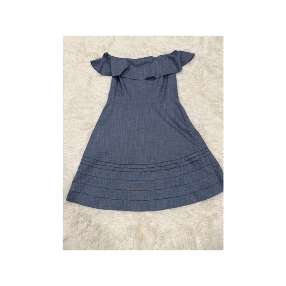 Banana Republic Chambray Off-Shoulder Dreaa - Sz. 14P (EUC) - Picture 2 of 6
